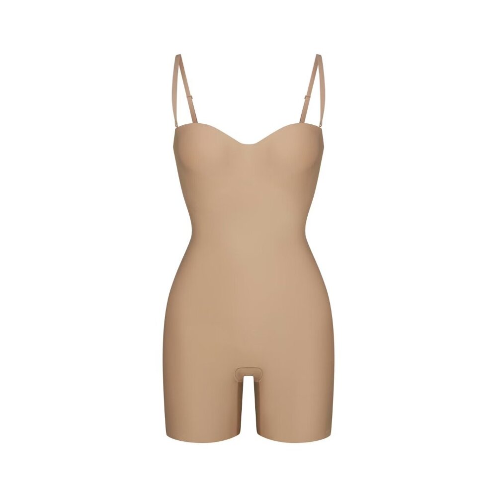 NWT - SKIMS Mid-Thigh Underwire Bodysuit Clay Size S - NO STRAPS